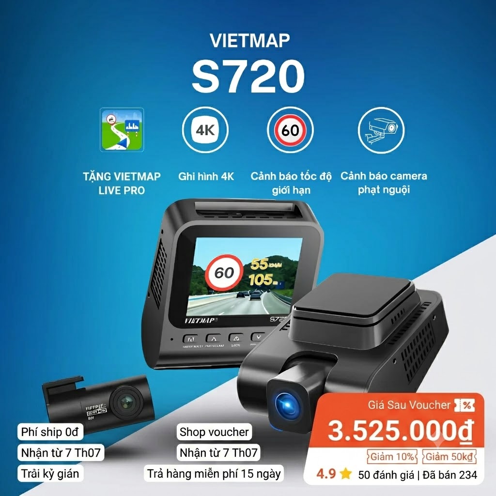 Camera hành trình ô tô - Ghi hình trước sau, chống giật, cảnh báo va chạm - Mua trên Shopee